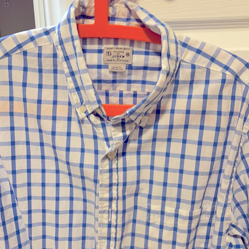 J Crew Checkered Button Down - image 1
